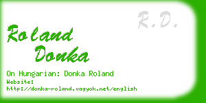 roland donka business card